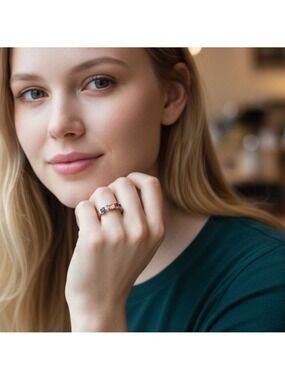 Multi Colour Stone Ring